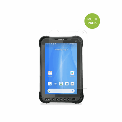 UnitechTB85 Plus mit aufgebrachter dipos Displayschutzfolie, die lästige Fingerabdrücke minimiert