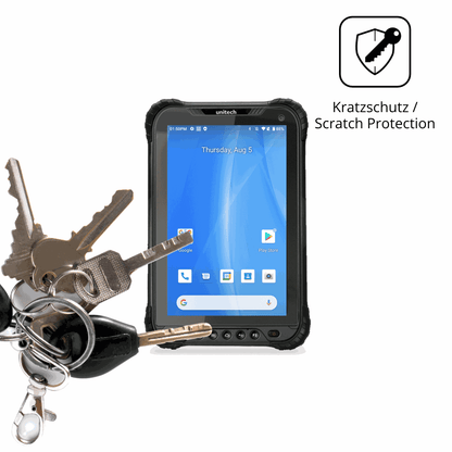 Schutz gegen Kratzer auf dem Unitech TB85 Plus Glas durch Schlüssel oder Ähnliches
