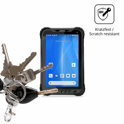 dipos Displayschutz für Unitech TB85 Plus, transparente Oberfläche, perfekte Passform auch für die Rundungen