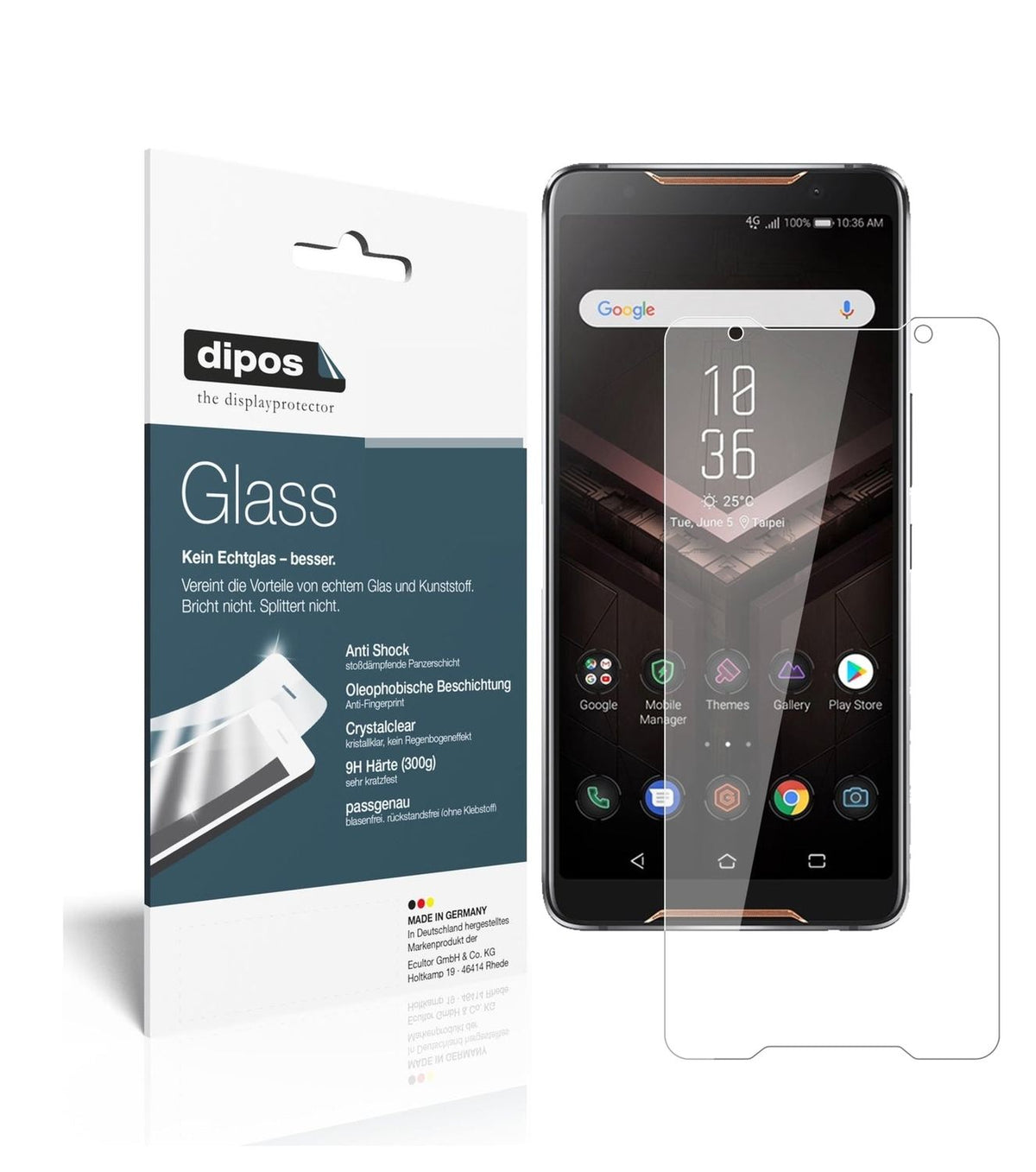 1x 9H Schutzfolie für Asus ROG Phone Panzerfolie