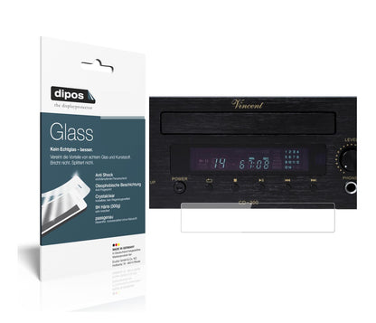 Klare Displayschutzfolie von dipos passend für Vincent CD-200, 9H kratzfest und blasenfrei montiert