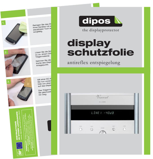 Matte Displayschutzfolie von dipos passend für Vincent SV-238 MK, präziser Zuschnitt und blasenfrei montiert