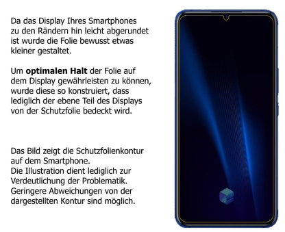 dipos Displayschutz für Vivo IQOO Pro, transparente Oberfläche, perfekte Passform auch für die Rundungen