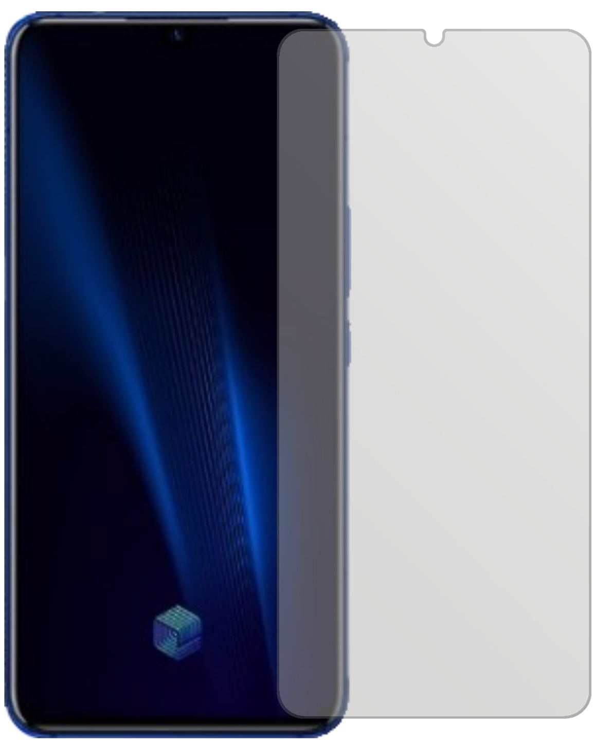 VivoIQOO Pro mit aufgebrachter dipos Displayschutzfolie, die lästige Fingerabdrücke minimiert
