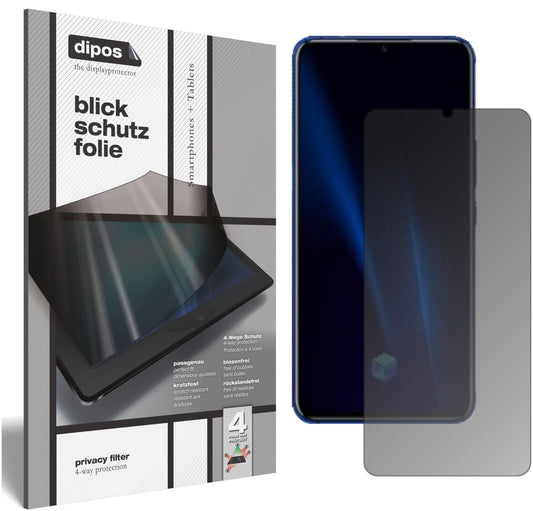 Blickschutzfolie von dipos passend für Vivo IQOO Pro, präziser Zuschnitt und blasenfrei montiert