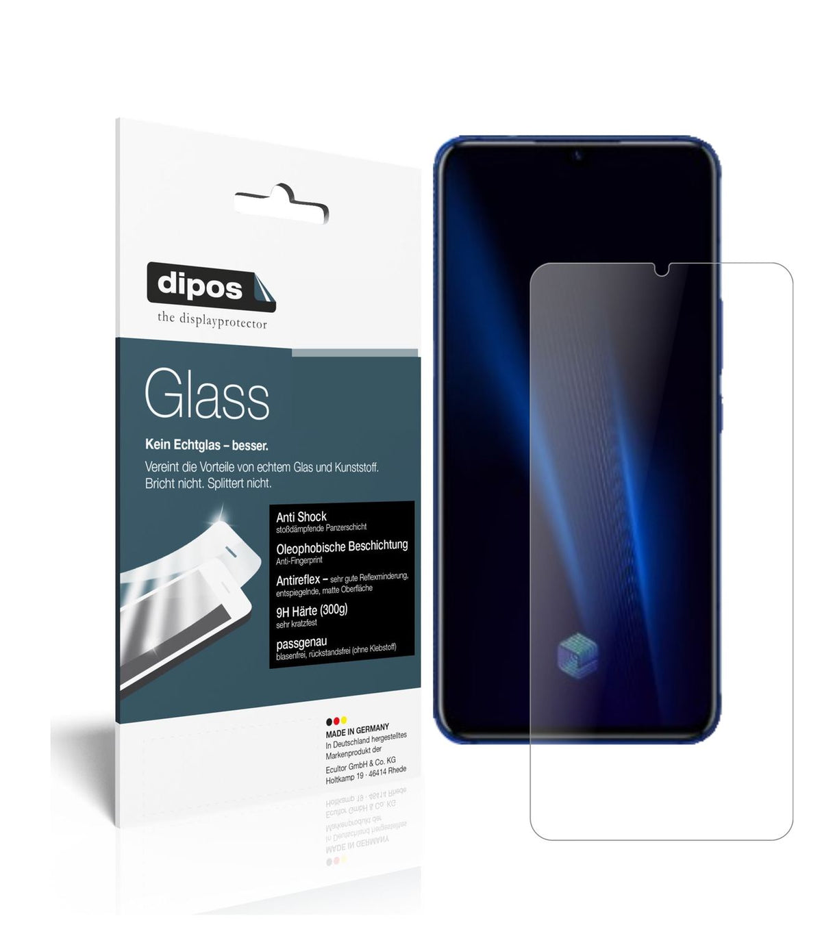 Matte Displayschutzfolie von dipos passend für Vivo IQOO Pro, 9H kratzfest und blasenfrei montiert