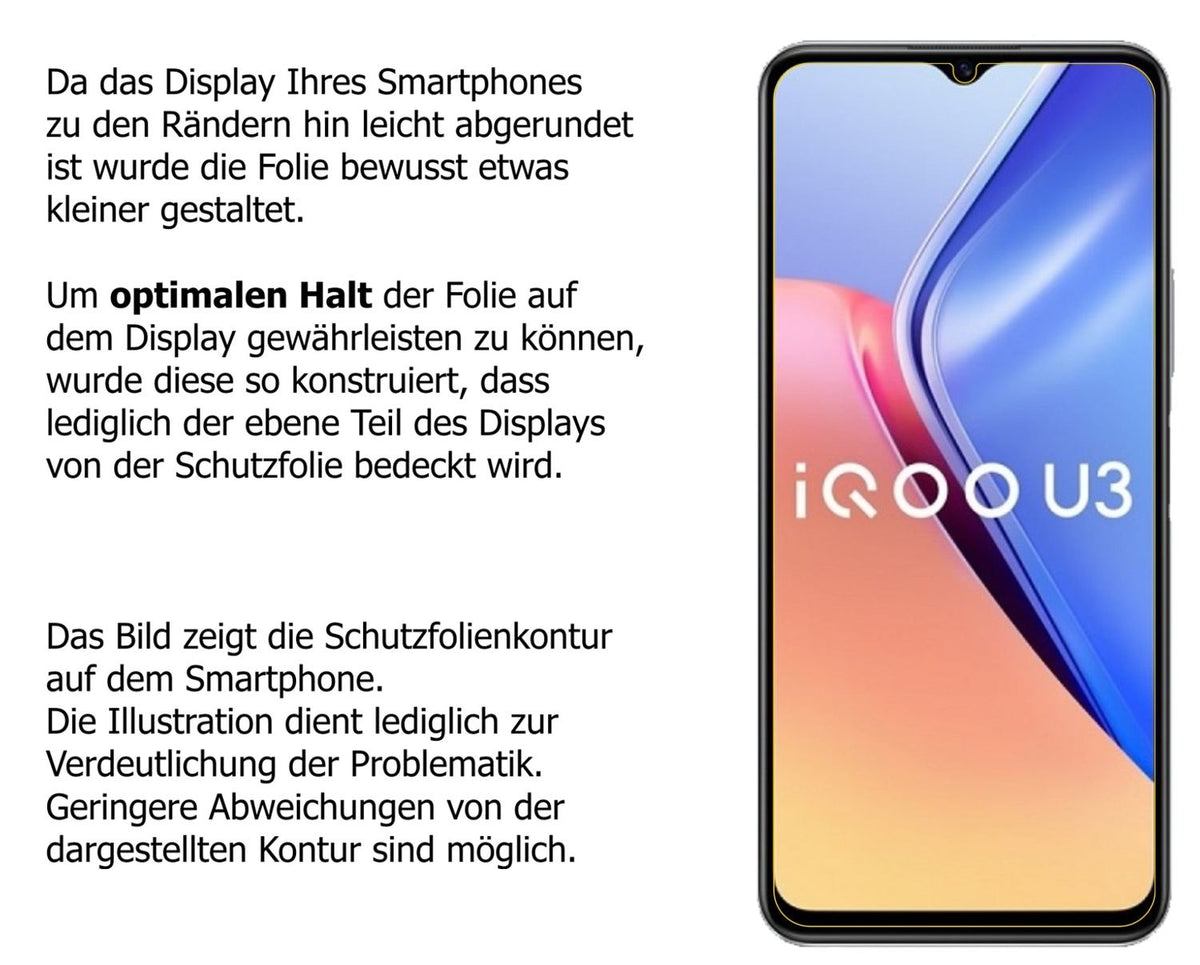 Schutzfolie mit optimaler Passform, zur Verwendung mit Hüllen geeignet