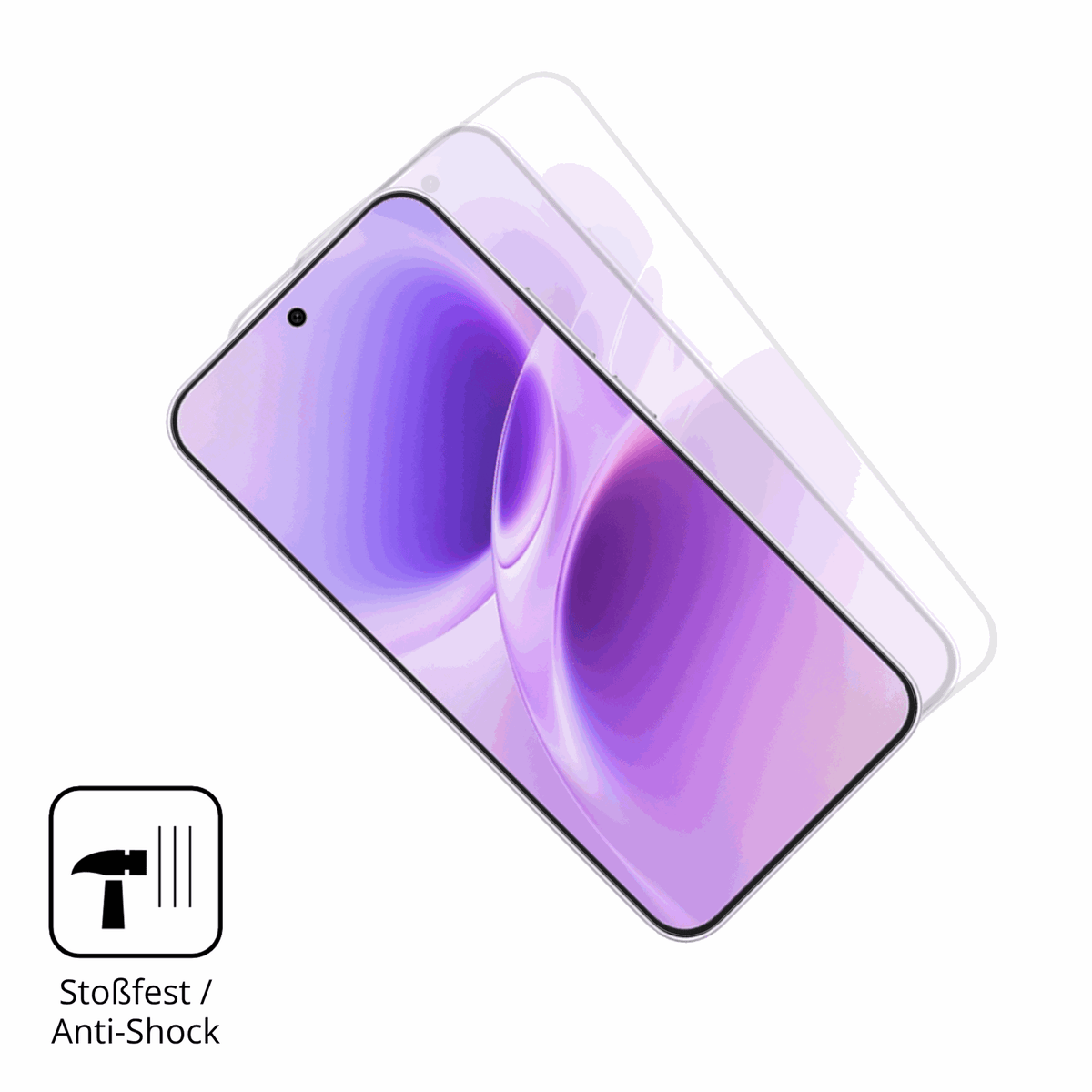 Schutz gegen Kratzer auf dem Vivo S50 Glas durch Schlüssel, Stöße gegen die Tischkante oder Stürze