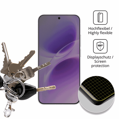 dipos Displayschutz für Vivo S50, mit Blickschutzfilter und perfekter Passform auch für die Rundungen
