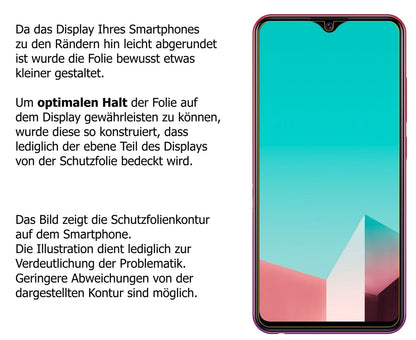 dipos Displayschutz für Vivo U1, mattierte Oberfläche, robuste Festigkeit und perfekte Passform