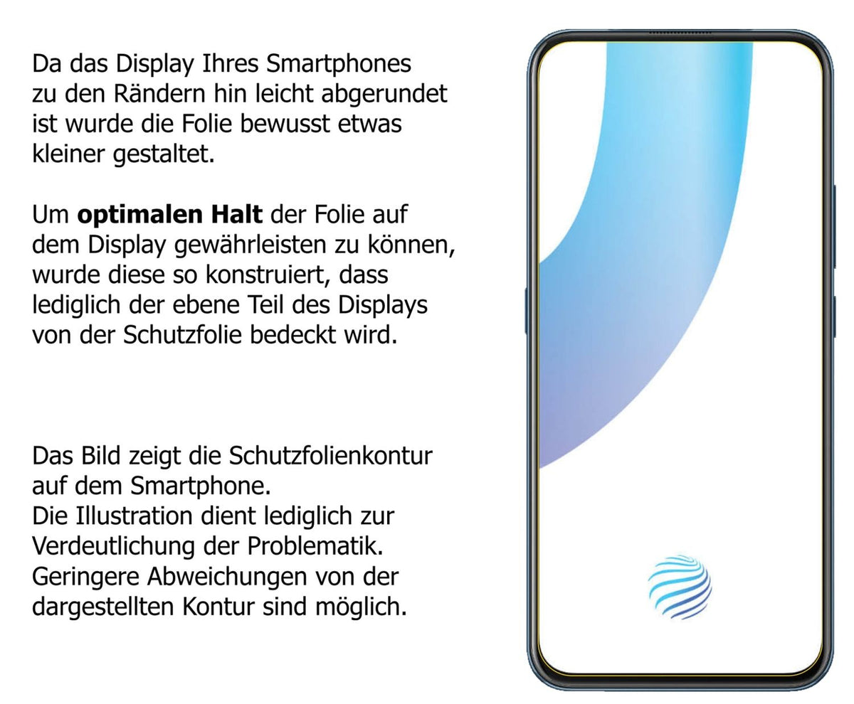 Schutzfolie mit optimaler Passform, zur Verwendung mit Hüllen geeignet