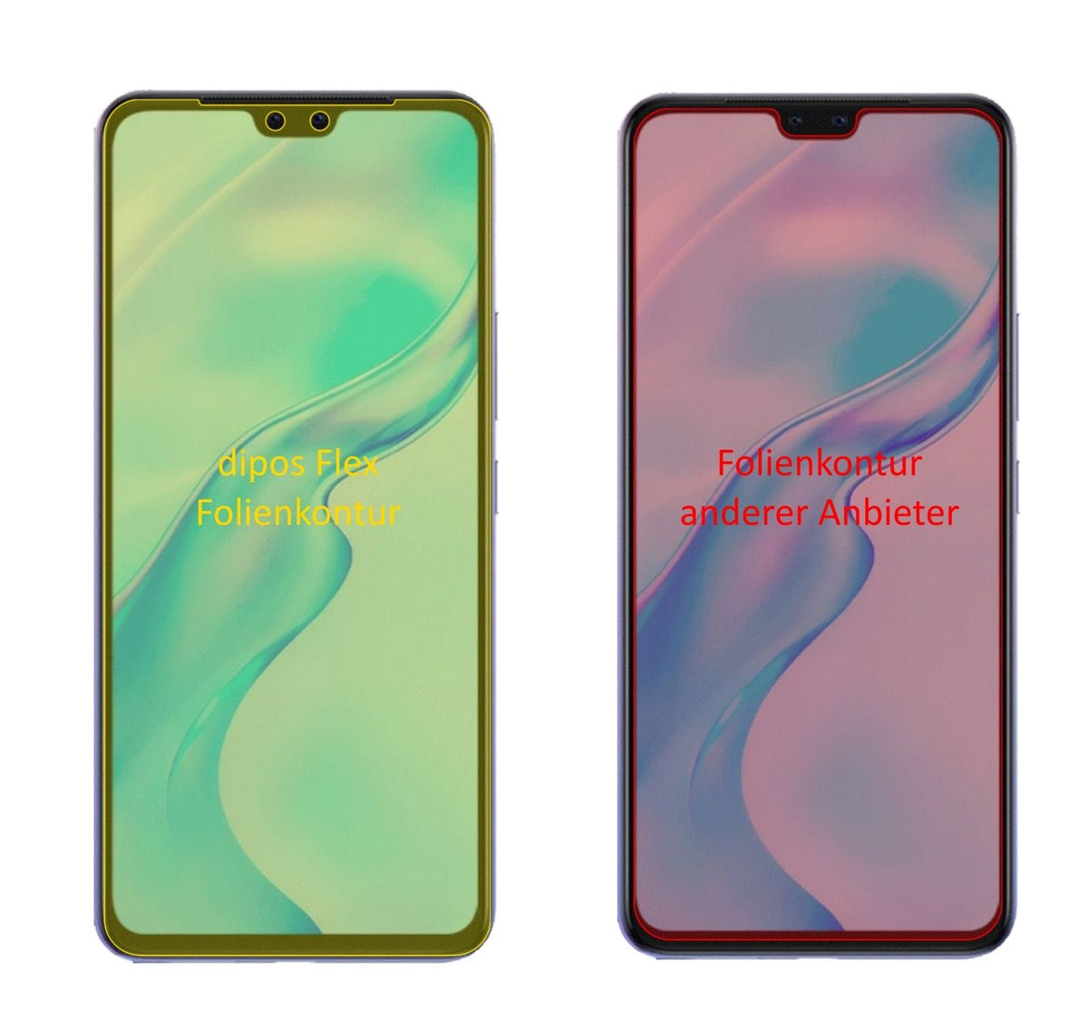 3x 3D Full Cover Schutzfolie für Vivo V20 Pro