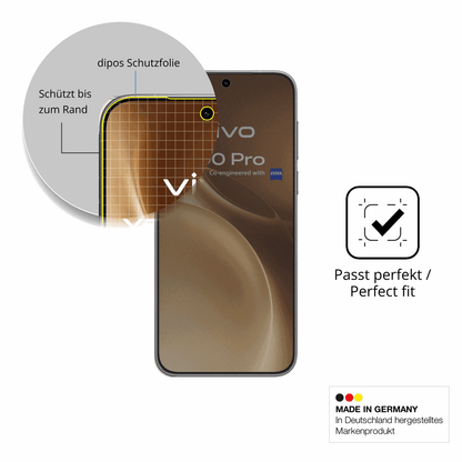 Schutz gegen Kratzer auf dem vivox300 pro Glas durch Schlüssel, Stöße gegen die Tischkante oder Stürze