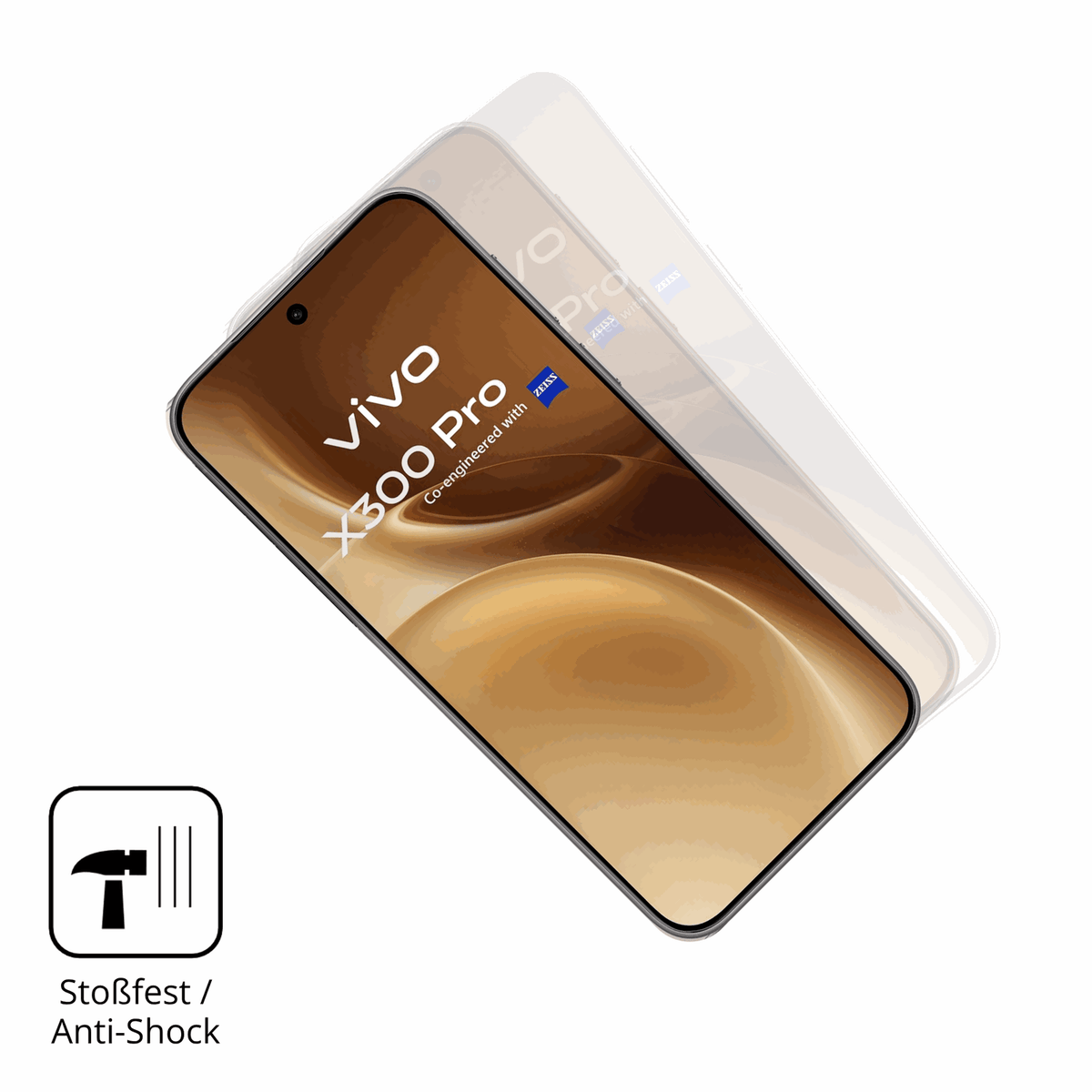 Schutz gegen Kratzer auf dem vivox300 pro Glas durch Schlüssel oder Ähnliches