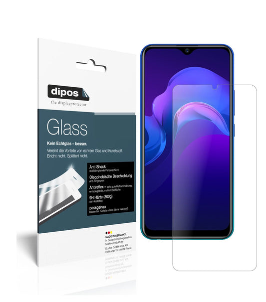 Matte Displayschutzfolie von dipos passend für Vivo Y11 (2019), 9H kratzfest und blasenfrei montiert