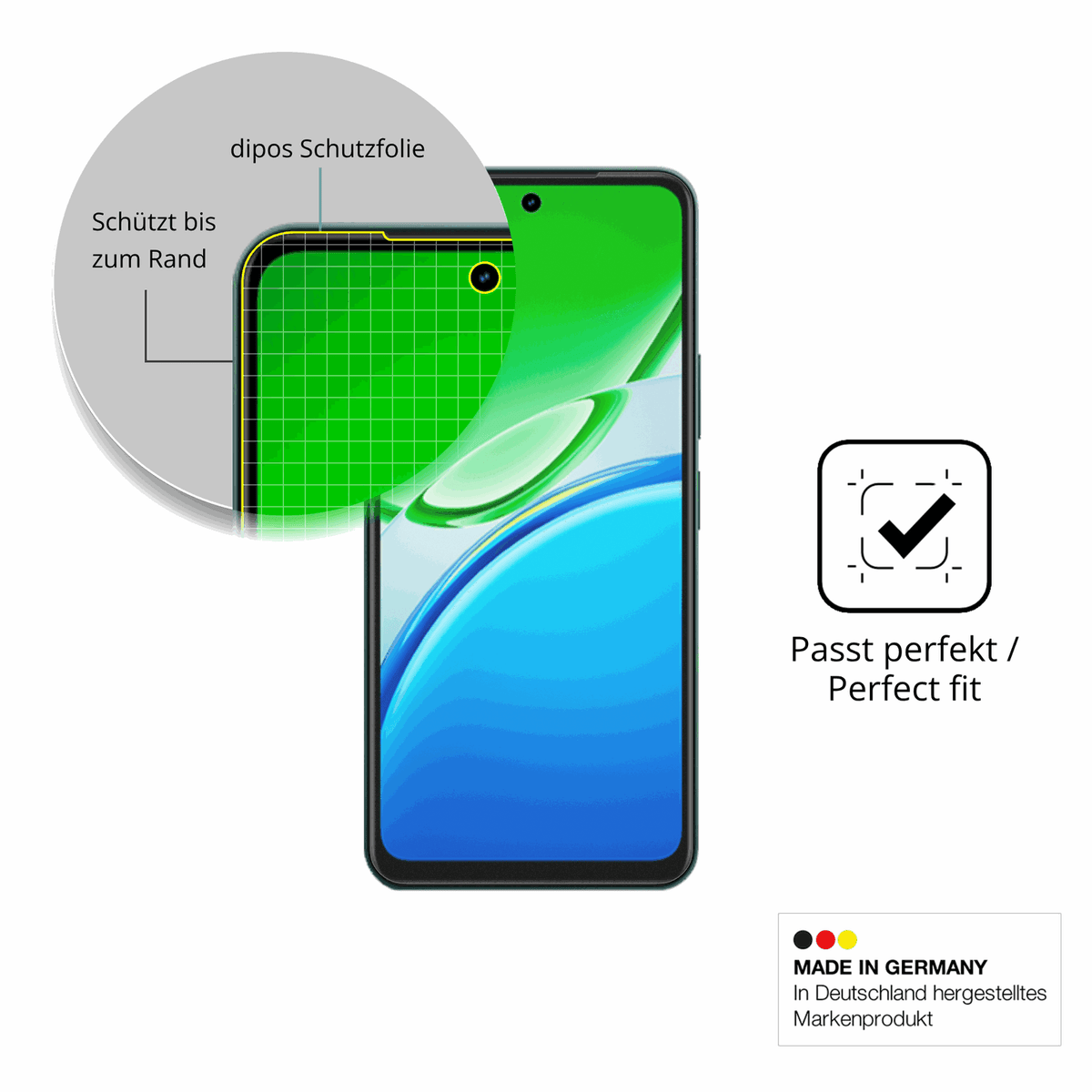 Besonders flexibler Displayschutz mit Anti-Shock-Schicht im Materialmix