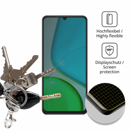 dipos Displayschutz für Vivo Y50e, mit Blickschutzfilter und perfekter Passform auch für die Rundungen