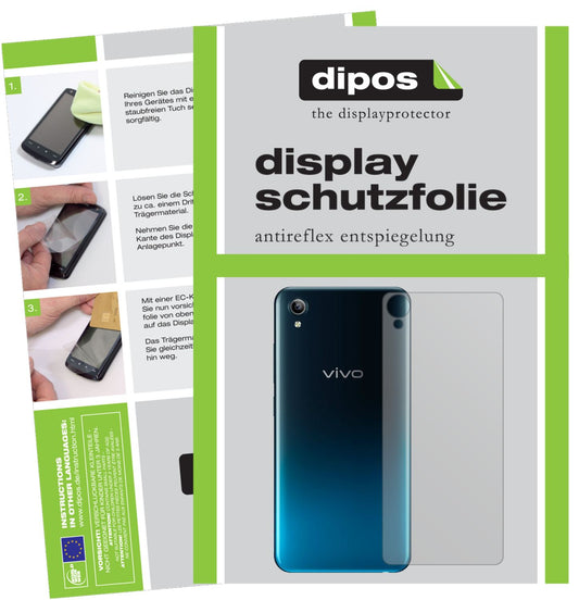 Matte Displayschutzfolie von dipos passend für Vivo Y91C (2020) Rückseite, präziser Zuschnitt und blasenfrei montiert