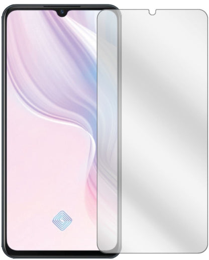 VivoY9s mit aufgebrachter dipos Displayschutzfolie, glasklare Darstellung ohne Einschränkungen