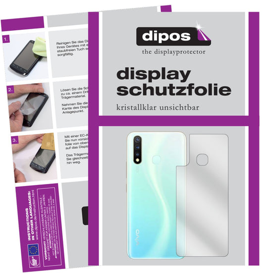1x Schutzfolie klar für Vivo U3 Rückseite Display-Schutzfolie