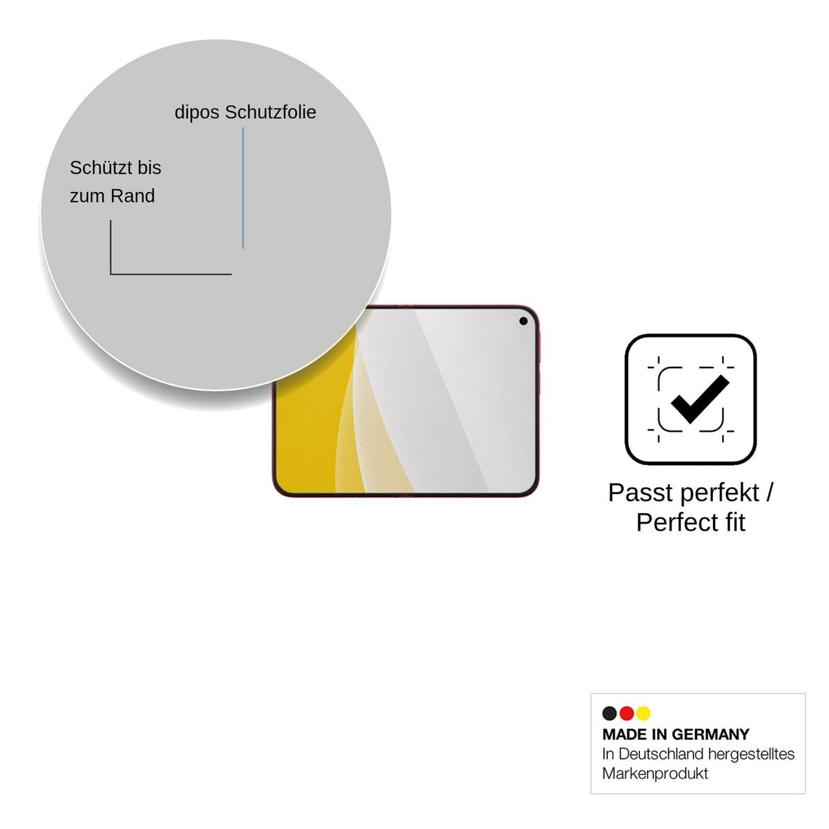 2x 3D Full Cover Schutzfolie für Xiaomi 18 Fold Innenseite