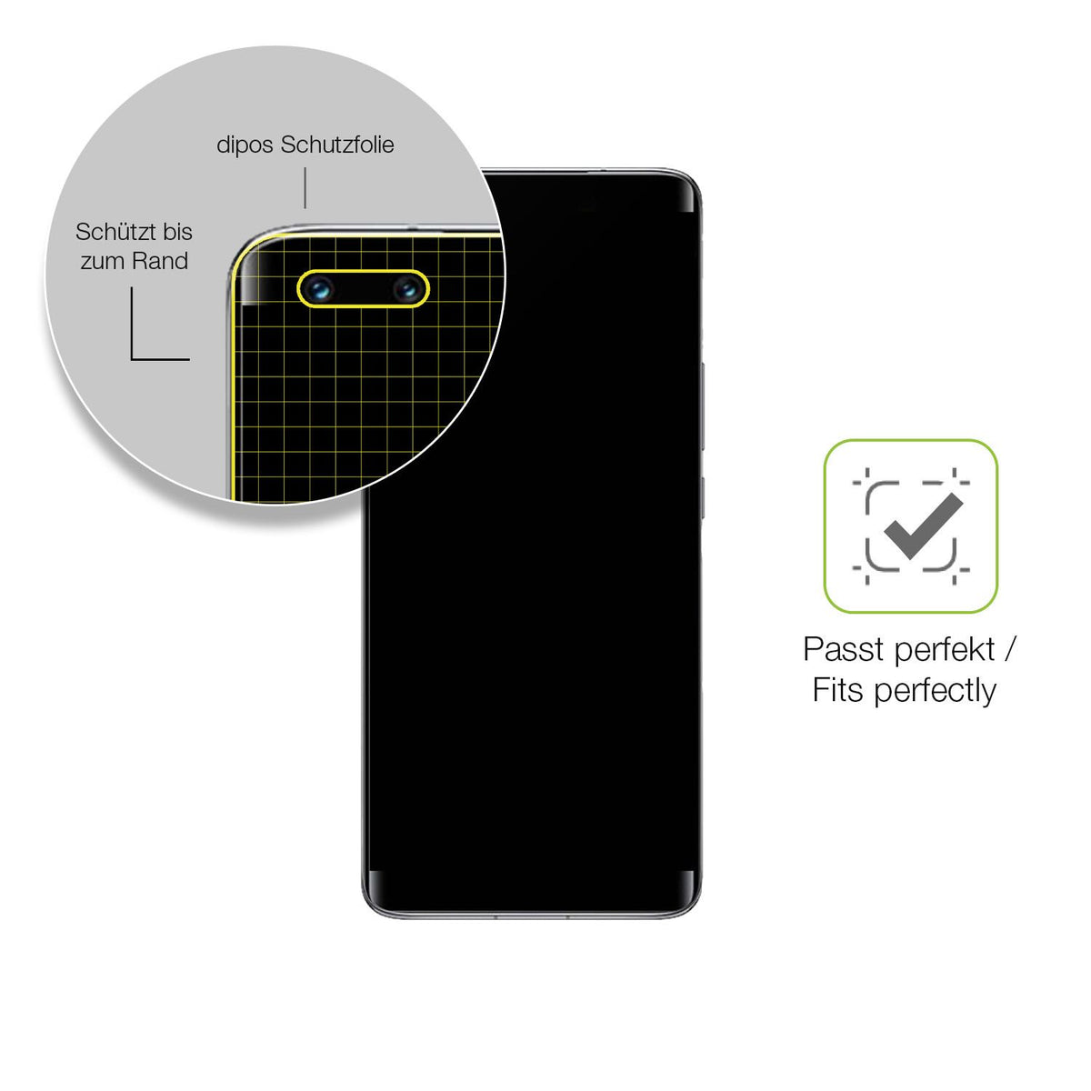 Besonders flexibler Displayschutz mit Anti-Shock-Schicht im Materialmix