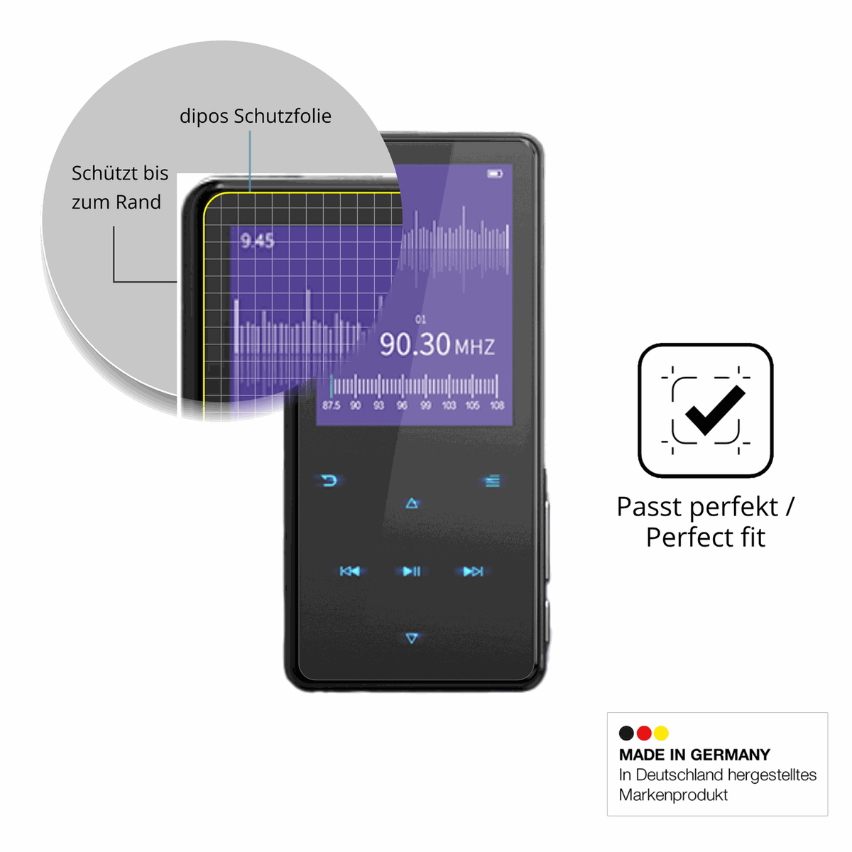 Besonders flexibler Displayschutz mit Anti-Shock-Schicht im Materialmix