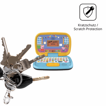 Schutz gegen Kratzer auf dem Vtech Peppas Lernlaptop Glas durch Schlüssel oder Ähnliches