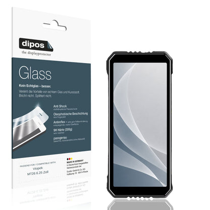 Matte Displayschutzfolie von dipos passend für Vtopek MT26 6.25 Zoll, 9H kratzfest und blasenfrei montiert