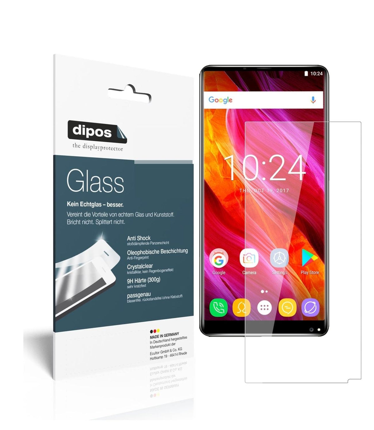 1x 9H Schutzfolie für Oukitel Mix 2 Panzerfolie