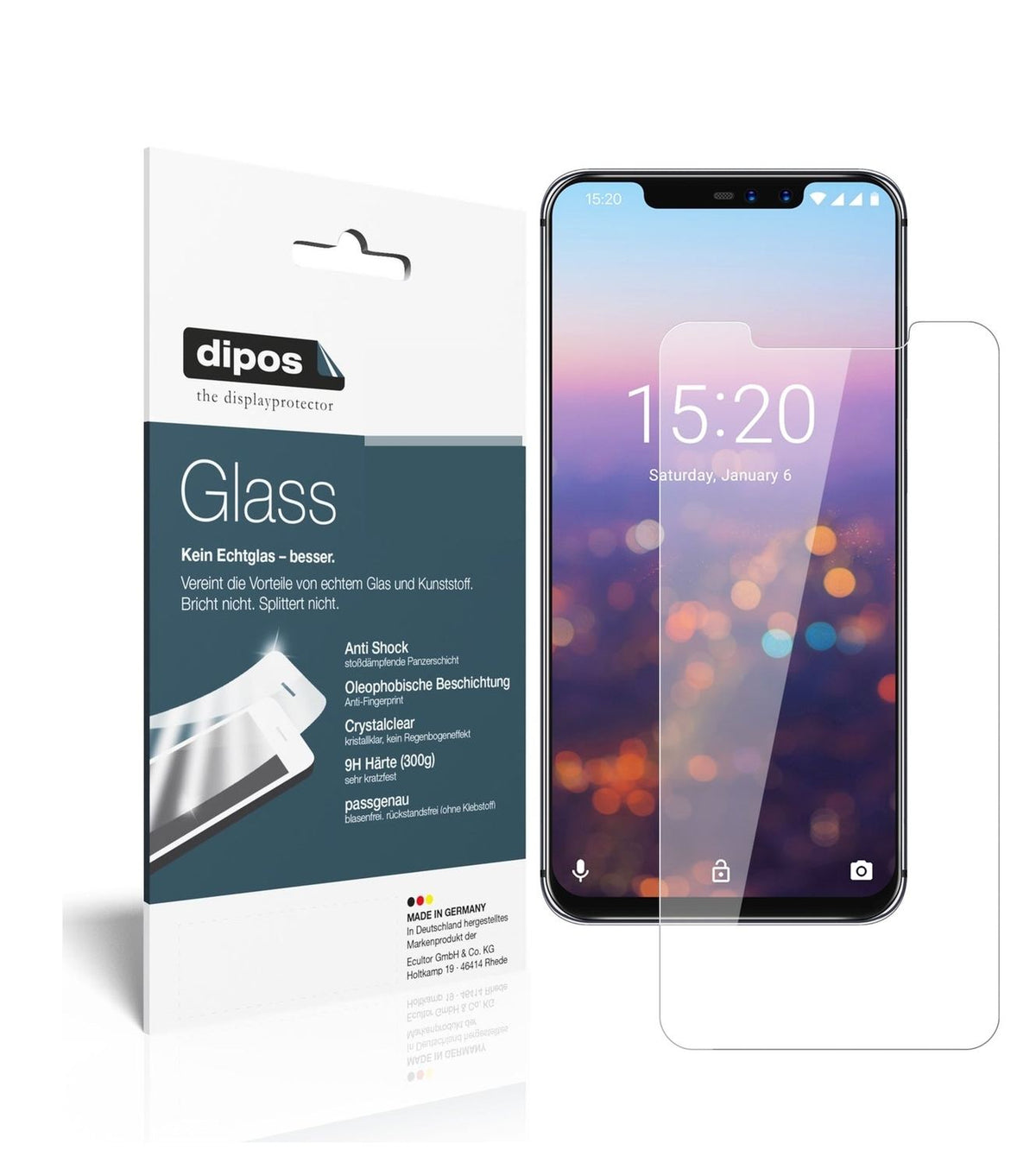 1x 9H Schutzfolie für Umidigi Z2 Panzerfolie