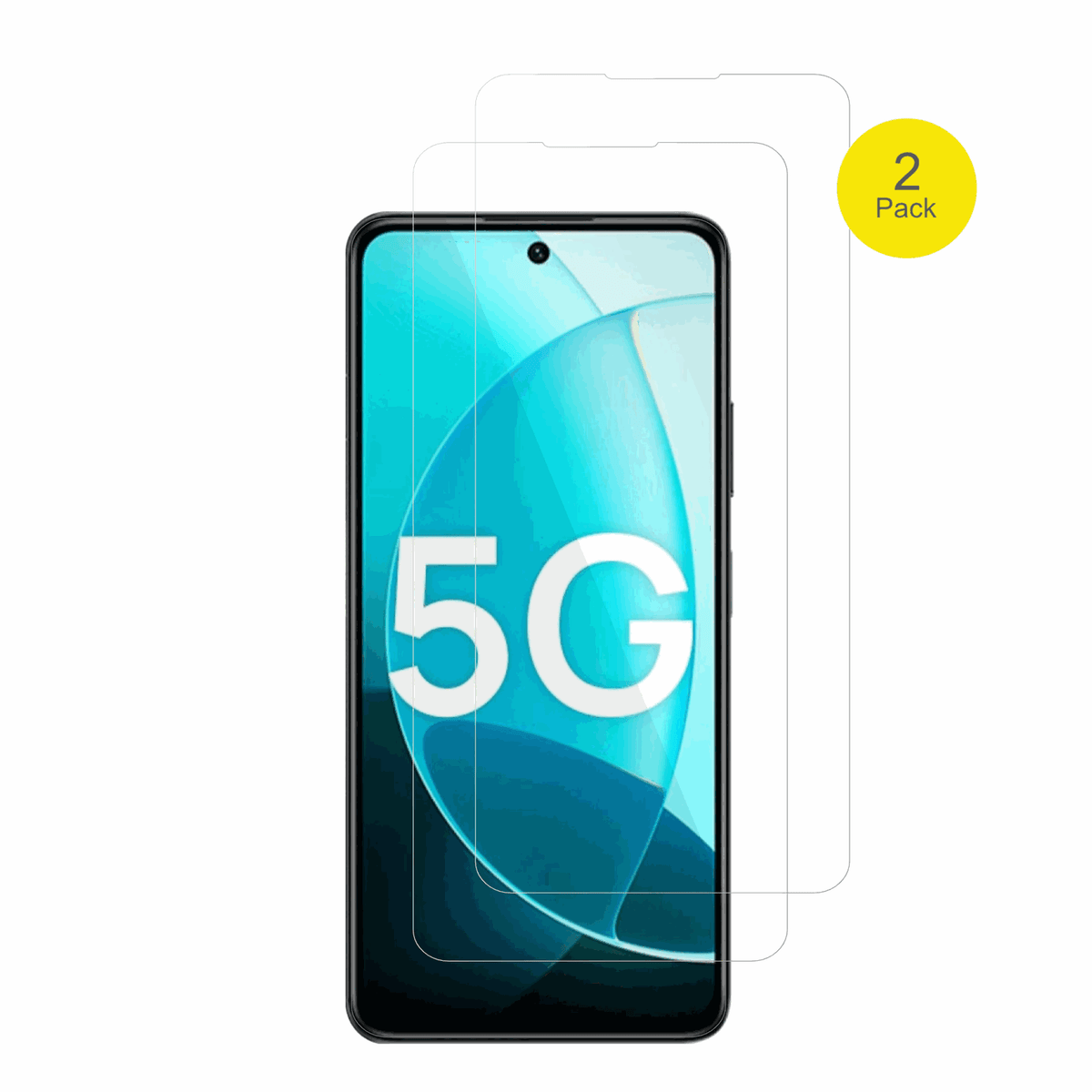 WikoHi Enjoy 80 Plus mit aufgebrachter dipos Displayschutzfolie, glasklare Darstellung ohne Einschränkungen