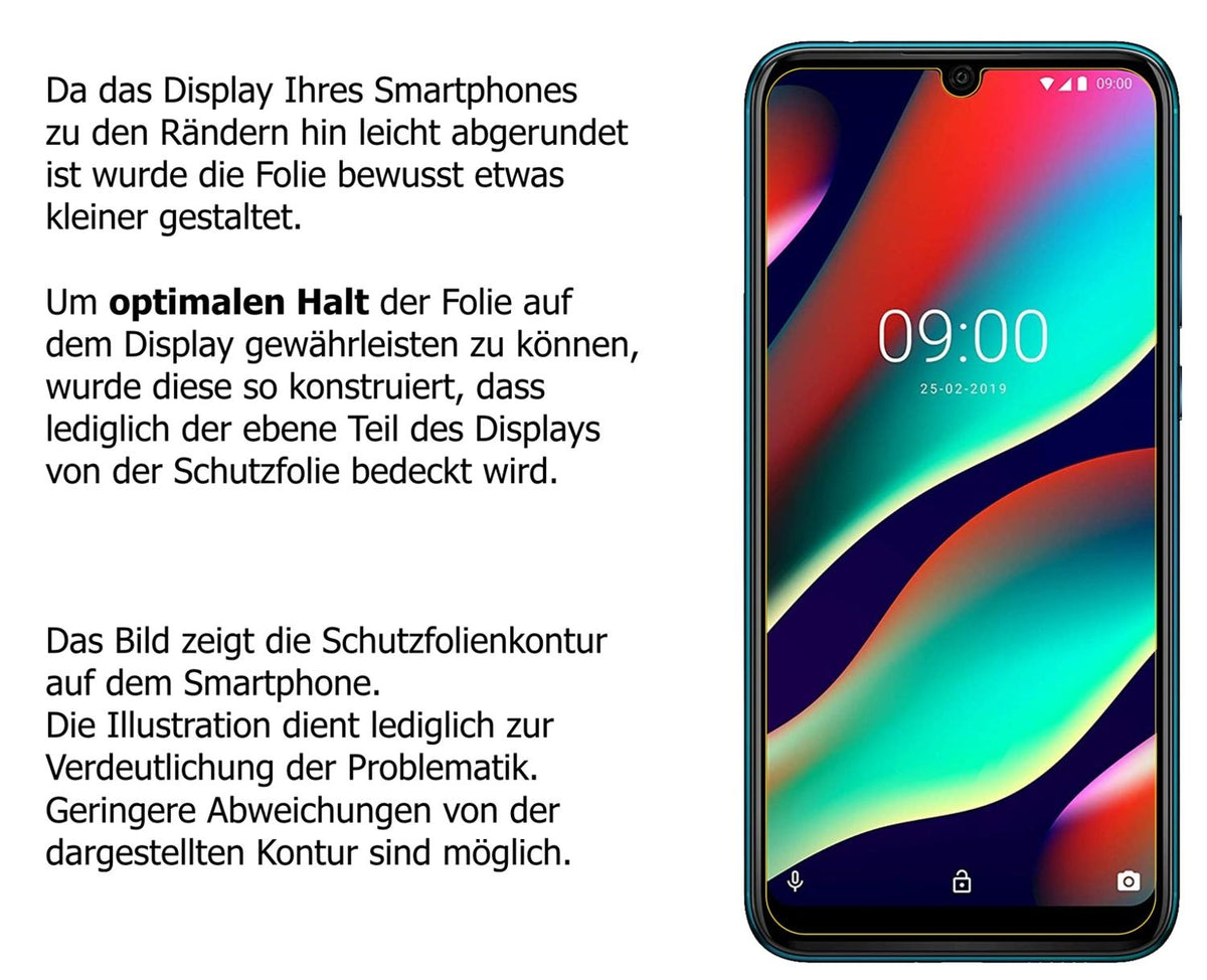Dünne und klare Folie passend zugeschnitten für Wiko View 3 Pro