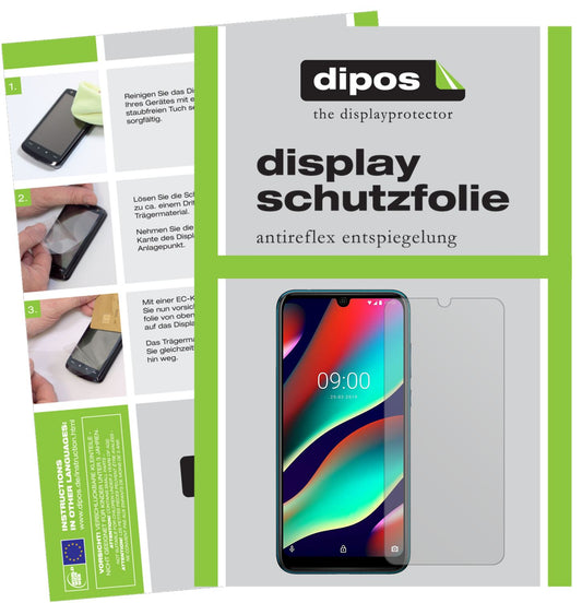 Matte Displayschutzfolie von dipos passend für Wiko View 3 Pro, präziser Zuschnitt und blasenfrei montiert