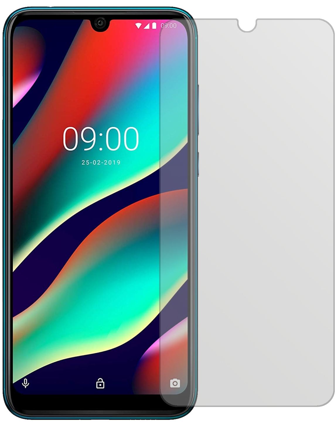 WikoView 3 Pro mit aufgebrachter dipos Displayschutzfolie, die lästige Fingerabdrücke minimiert