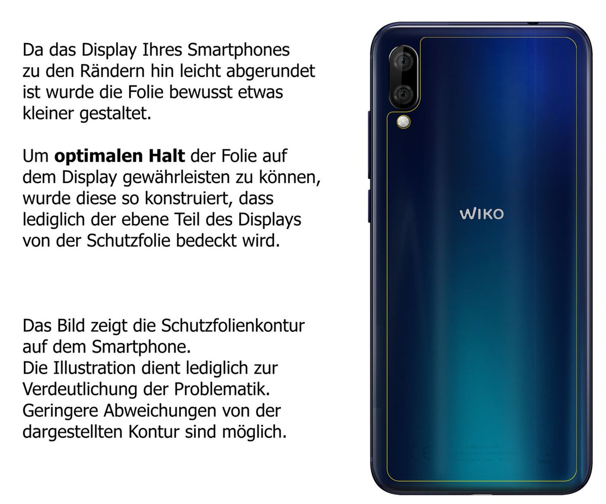 Dünne und klare Folie passend zugeschnitten für Wiko View 3 Lite Rückseite