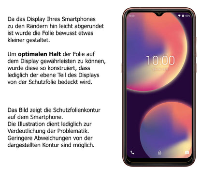 dipos Displayschutz für Wiko View 4, mattierte Oberfläche, robuste Festigkeit und perfekte Passform