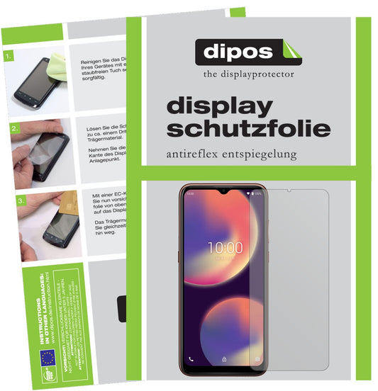 Matte Displayschutzfolie von dipos passend für Wiko View 4, präziser Zuschnitt und blasenfrei montiert