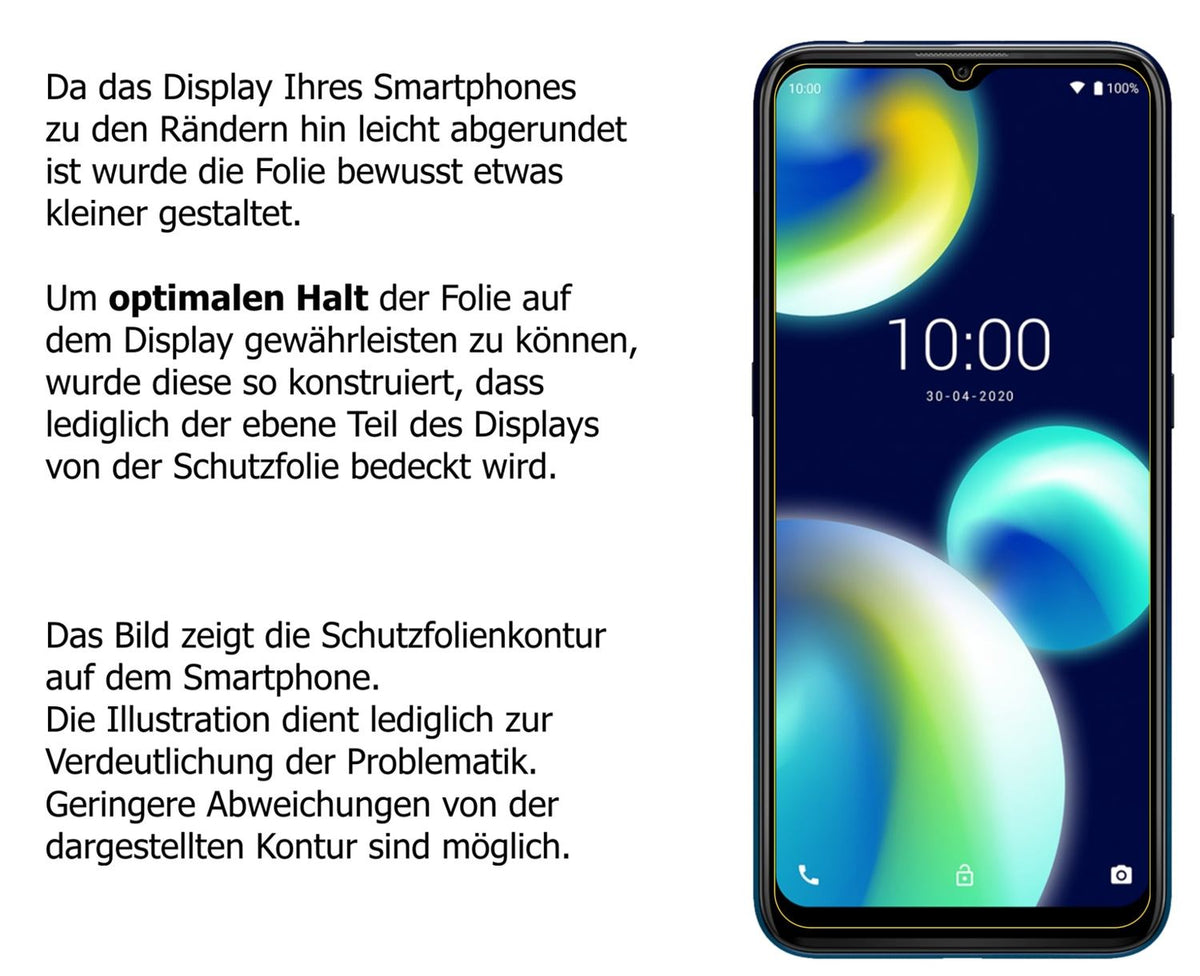Dünne und klare Folie passend zugeschnitten für Wiko View 4 Lite