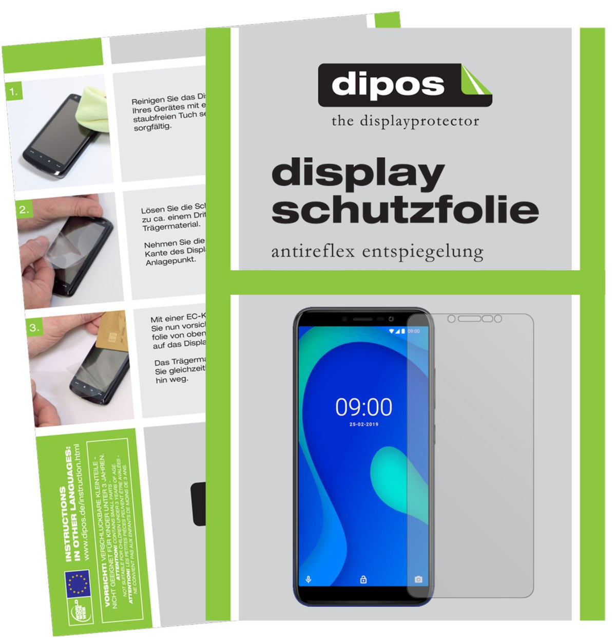 Matte Displayschutzfolie von dipos passend für Wiko Y80, präziser Zuschnitt und blasenfrei montiert