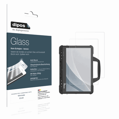 Matte Displayschutzfolie von dipos passend für winmated140, 9H kratzfest und blasenfrei montiert