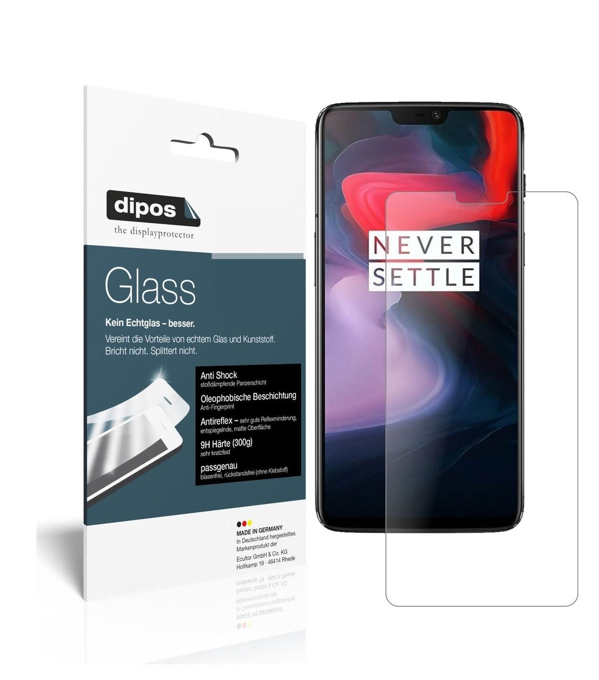 1x 9H Schutzfolie matt für OnePlus 6 Panzerfolie