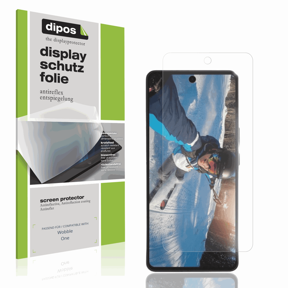 Matte Displayschutzfolie von dipos passend für Wobble One, präziser Zuschnitt und blasenfrei montiert