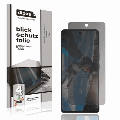 Blickschutzfolie von dipos passend für Wobble One, präziser Zuschnitt und blasenfrei montiert