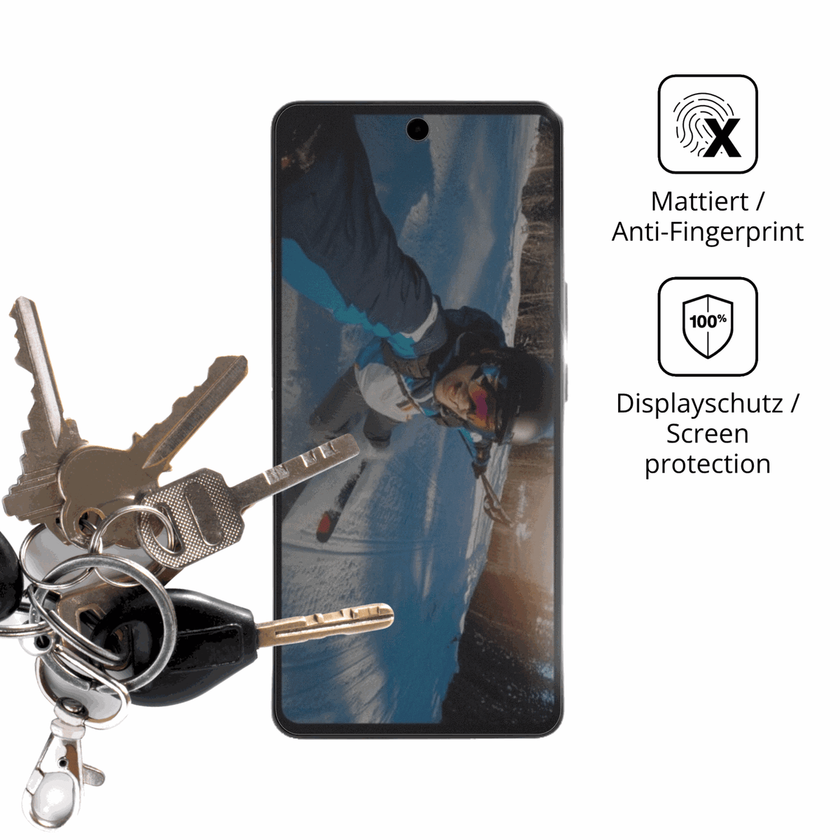 dipos Displayschutz für Wobble One, mattierte Oberfläche, Blickschutzfilter und perfekter Passform