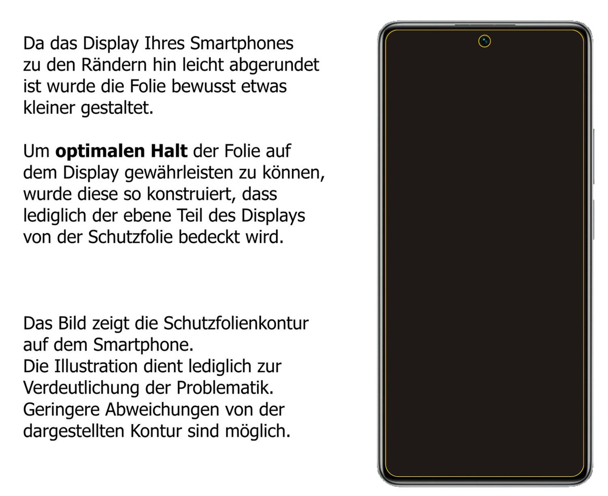 dipos Displayschutz für Xiaomi Mi 11T Pro, transparente Oberfläche, perfekte Passform auch für die Rundungen