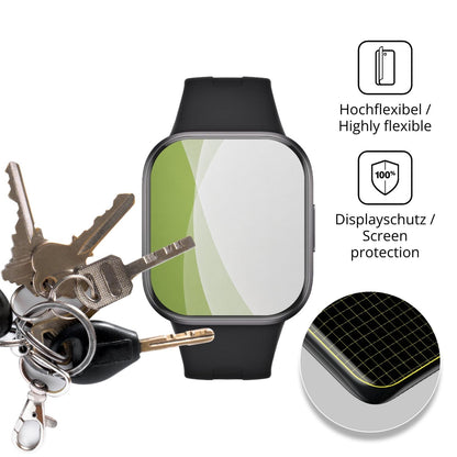 2x Full Cover Schutzfolie matt für Xiaomi Redmi Watch 6 Active