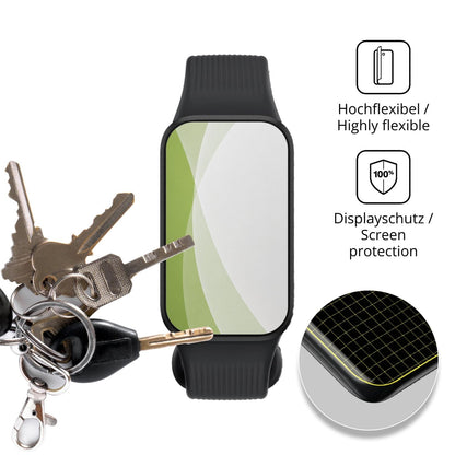 2x Full Cover Schutzfolie matt für Xiaomi Smart Band 11 Active