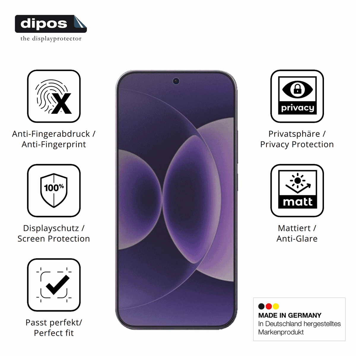 Privatsphäre-Schutz durch Sichtschutz-Folie passend zugeschnitten für Xiaomi 17 Ultra