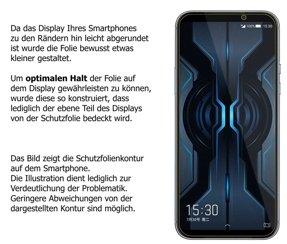 Dünne und klare Folie passend zugeschnitten für Xiaomi Black Shark 2 Pro
